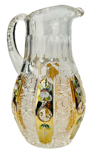 Broušený pozlacený džbán - Výška 23cm/1300ml