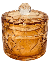 Caja de cristal tallado en color - Ancho 18cm