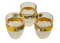 Gold plated cut crystal shot glasses - set of 6pcs - Height 6cm/50ml