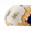 B-forma královsky modrá zlatá bronzová posetá květy - Dezertní mísa
