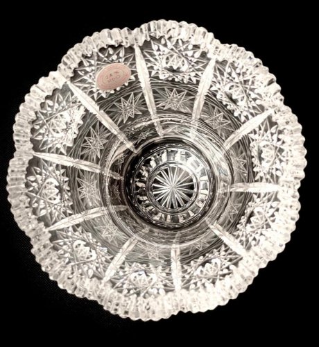 Jarrón de cristal tallado - Altura 25cm