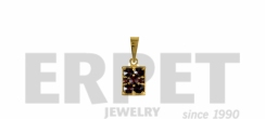 Gold plated pendant with Czech garnet stone