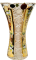 Gold-plated cut crystal vase - Height 25cm