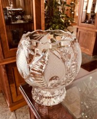 Cut crystal vase - Height 20cm