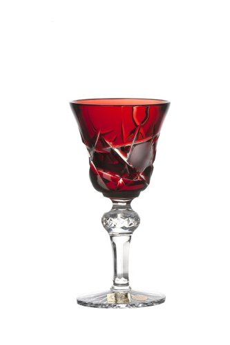 Barevné broušené likérové sklenice - set 6ks