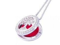Přívěsek z chirurgické oceli Perfumed Tree of Life, strom života s kubickou zirkonií Preciosa