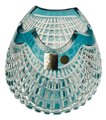 Color-cut crystal vase - Height 14cm