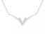 náhrdelník Gemini z chir. oceli, kubická zirkonie, malý, bílý