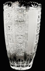 Cut crystal vase - Height 25cm