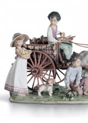 Enchanted Outing Children Sculpture. Limited Edition