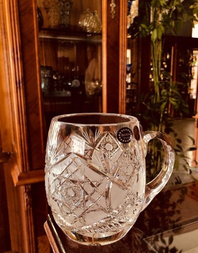 Broušený půllitr na pivo - Výška 12cm/600ml