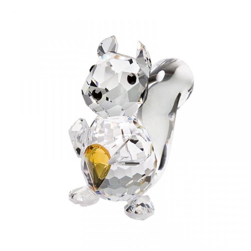 Skleněná figurka Veverka z českého křišťálu Preciosa - mini