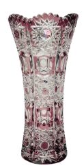 Color-cut crystal vase - Height 15cm