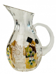 Gold-crystal cut crystal small pitcher - Height 14cm