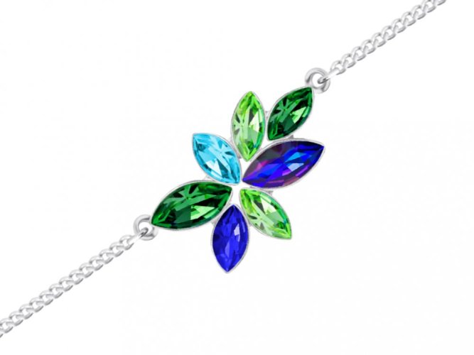 Bižuterní náramek Flying Gem by Veronika, kolibřík s českým křišťálem Preciosa