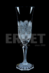 Luxury cut crystal champagne glasses - set of 2pcs