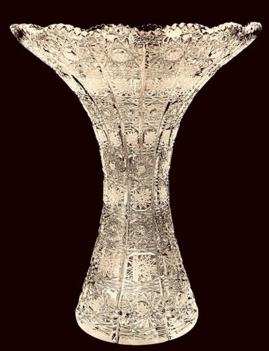 Cut crystal vase - Height 25cm