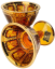 Copa de licor de champán acanalada - juego de 2 piezas - Altura 8cm/80ml