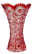 Color-cut crystal vase - Height 15cm