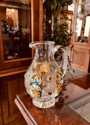 Gold-crystal cut crystal small pitcher - Height 13cm