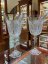 Cut crystal engraved wine glasses - set of 2pcs