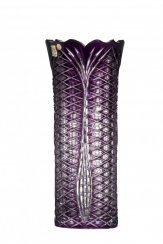 カラーカット・クリスタル製花瓶 - 高さ31cm