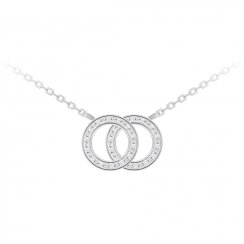 Stříbrný náhrdelník Oasis s kubickou zirkonií Preciosa