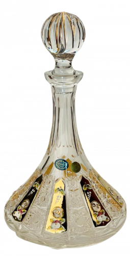 镀金切割水晶瓶-高度31厘米/1000毫升