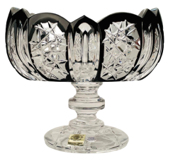 Color-cut crystal footed bowl - Height 13cm