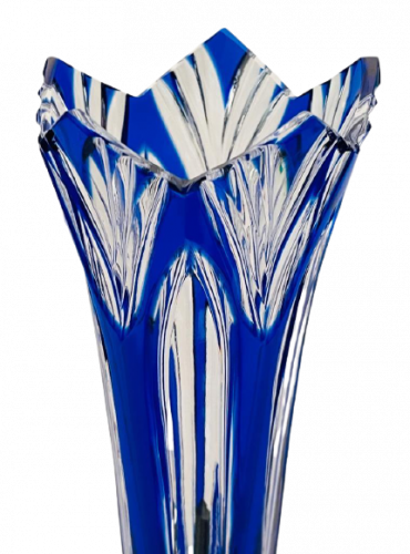 Barevná broušená váza - Výška 17cm