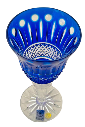 Broušený barevný kalíšek na víno 1ks - Výška 18cm/180ml