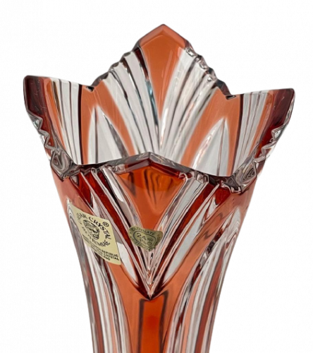 Broušená barevná váza - Výška 25cm