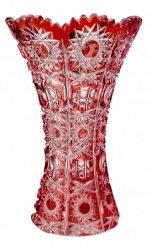 Broušená barevná váza - Výška 15cm