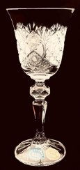 Cut crystal liqueur glasses - set of 6pcs - Height 15cm/60ml