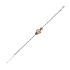 Stříbrný náramek Fantasy, 3 perle Preciosa, zlatý Délka řetízku: 16 + 3 cm adjusta