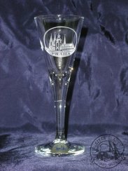 Crystal glasses with Prague motif 50ml - set of 2pcs