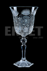 Luxury cut crystal wine glasses - set of 2pcs