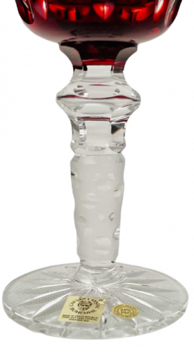 Broušená barevná sklenice na víno 1ks - Výška 20cm/240ml