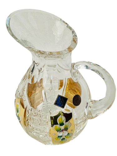 Broušený pozlacený džbánek - Výška 14cm