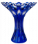 Barevná broušená váza - Výška 30cm