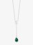 Stříbrný náhrdelník Pure Pearl s říční perlou a kubickou zirkonií Preciosa, emerald