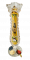 ゴールドプレート・カット・クリスタル製花瓶 - 高さ15cm
