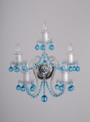 Crystal wallsconce N-0730-5-RNK Aqua