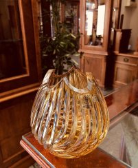 Color-cut crystal vase - Height 14cm