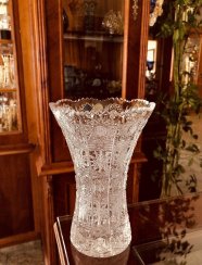 Jarrón de cristal tallado - Altura 18cm