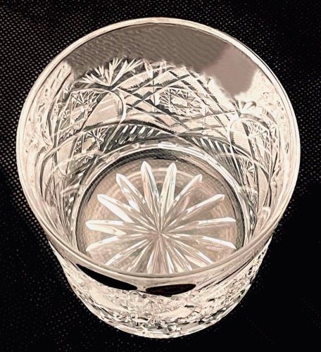 切割水晶威士忌酒杯 - 一套6只 - 高度9厘米/320毫升