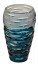 Barevná broušená váza - zkosená - Výška 18cm