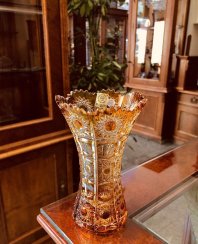 Color-cut crystal vase - Height 15cm