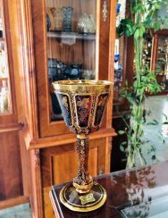 Paneled wine glass - set of 2pcs - Height 18cm/140ml