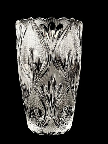 切割水晶花瓶 - 高20厘米